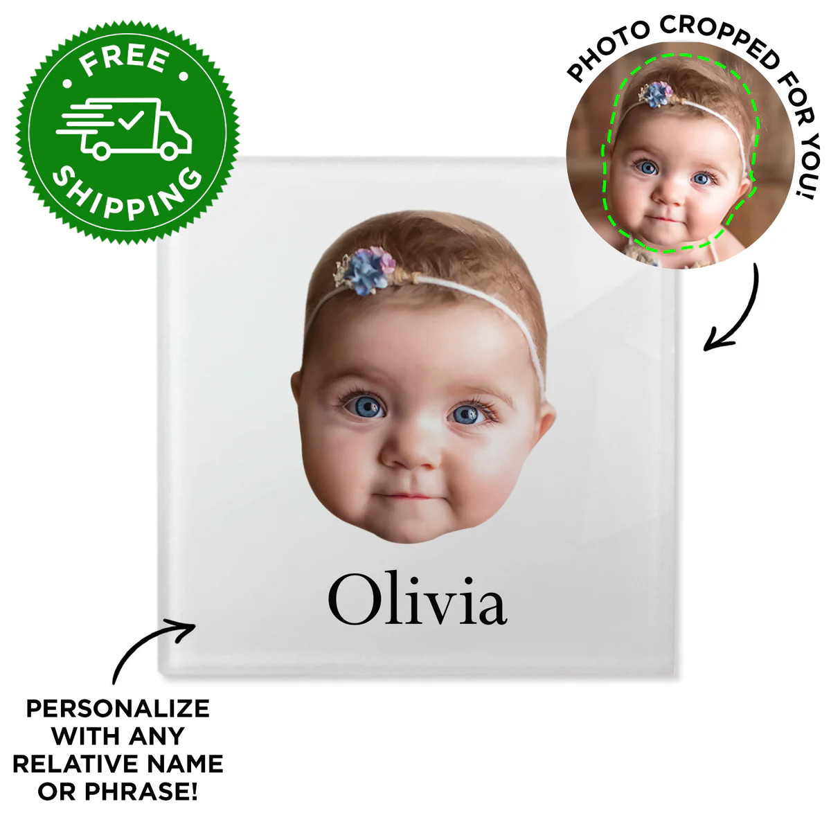 Personalized Baby Coaster | Type League Press