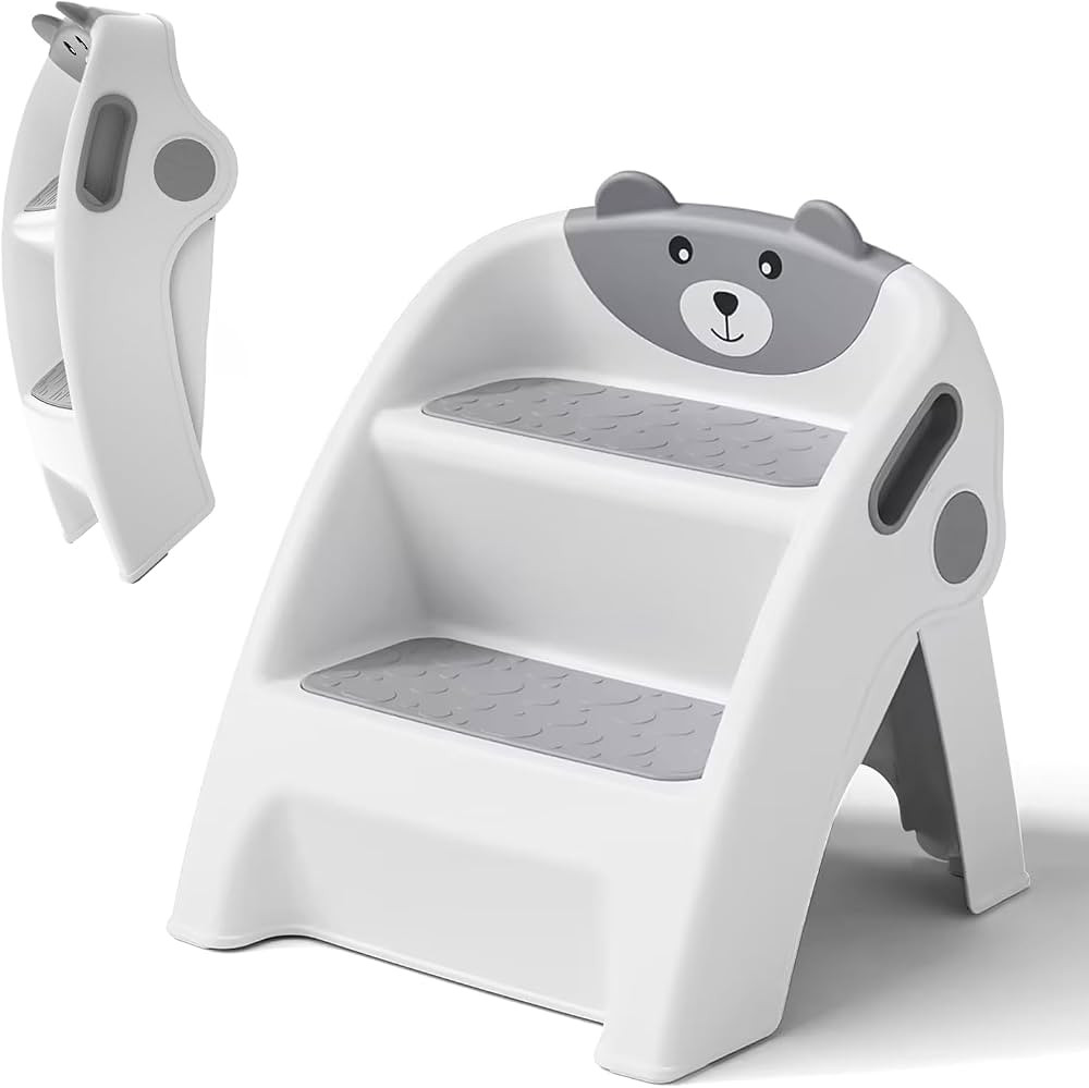 Toddler Step Stool Foldable 2 Step Stool for Kids Collapsible Stool Anti-Slip Stepping Stool for ... | Amazon (US)