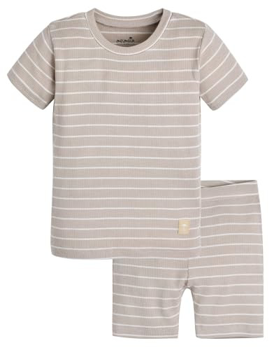 moimoln Baby Toddler Snug Fit Pajamas Viscose Solid Stripe Boys Girls | Amazon (US)