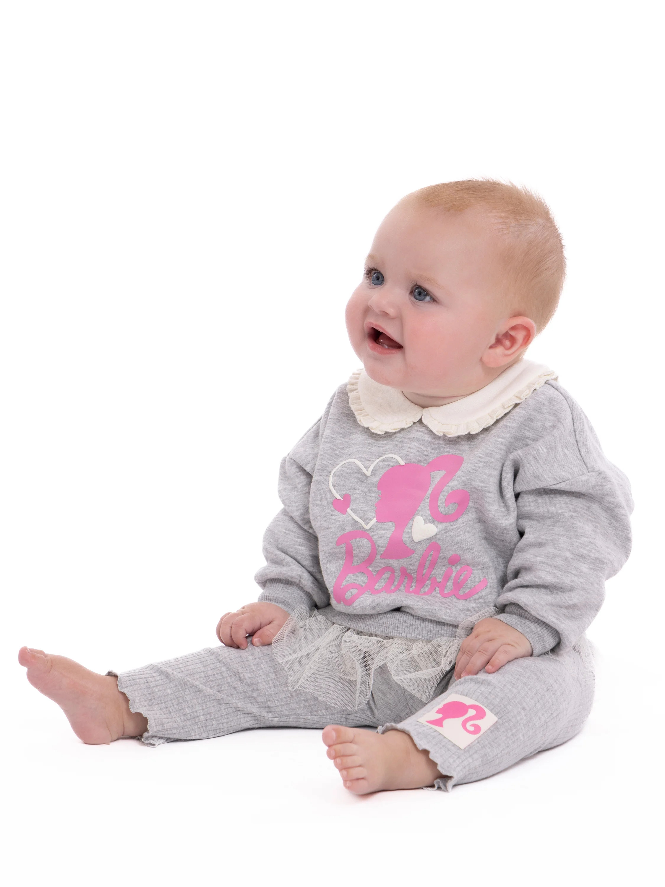 Barbie Baby Girls Long Sleeve Collared Tunic and Leggings Set, 2-Piece, Sizes 0/3M-24M | Walmart (US)