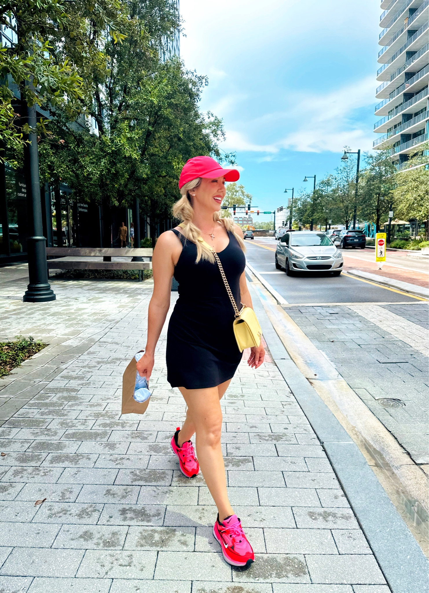 This Lululemon dress is amazing!! The fabric & fit are incredible! And it has a design in the back so I don’t have to take the whole thing off to use the bathroom. 

It runs small, I sized up to a 10