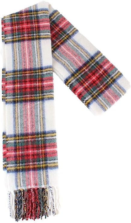 Brushed Wool Plaid Scarf Made in Scotland | Amazon (US)
