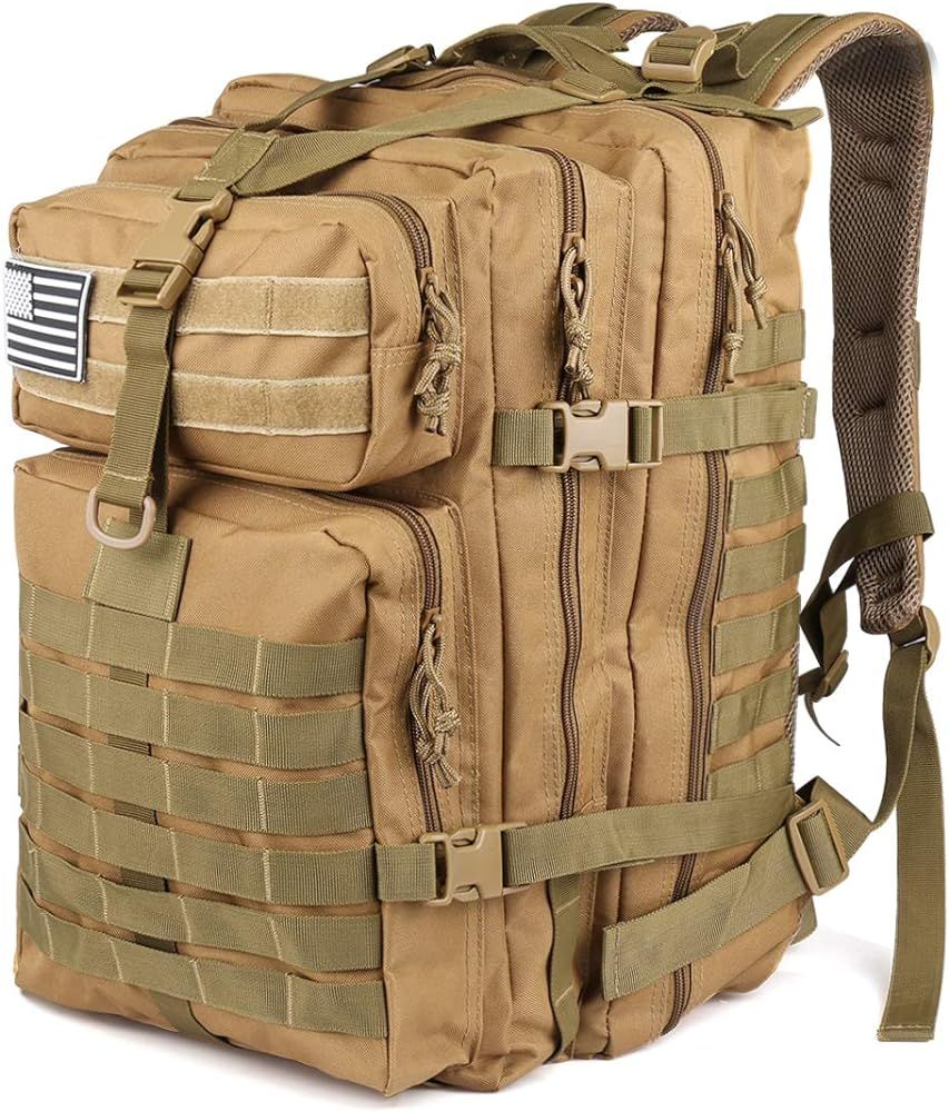 ROARING FIRE Tactical Backpack, Army Assault Pack, Molle Backpack for The 3 Day Pack, 45L Prepper... | Amazon (US)