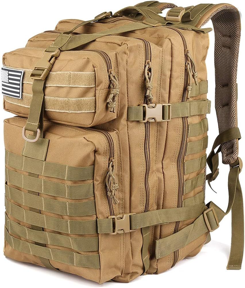 ROARING FIRE Tactical Backpack, Army Assault Pack, Molle Backpack for The 3 Day Pack, 45L Prepper... | Amazon (US)