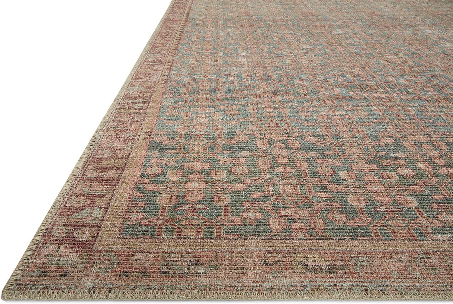 Angela Rose x Loloi Aubrey Collection AUB-04 Blue/Terracotta, Traditional 7'-6" x 9'-6" Area Rug | Amazon (CA)