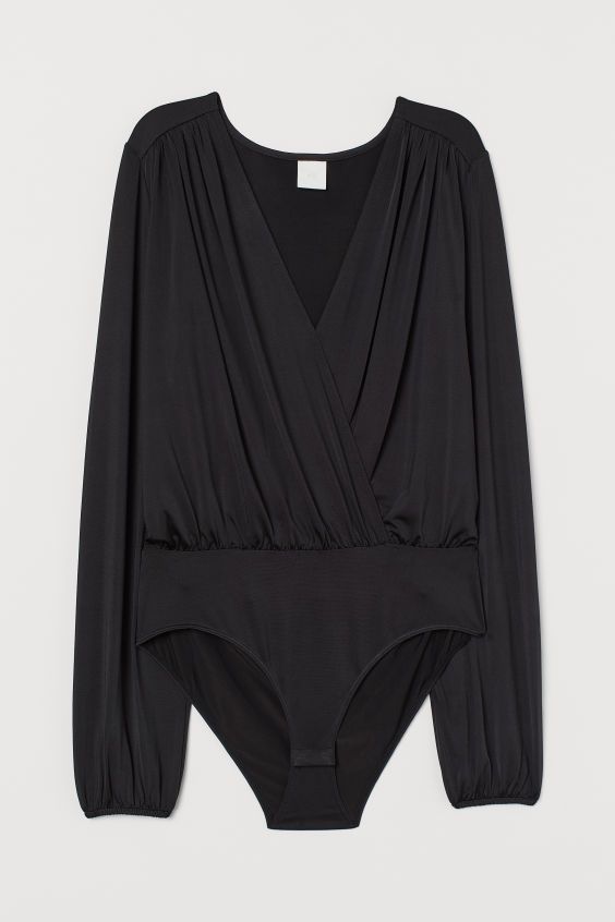 Draped Wrapover Bodysuit | H&M (US + CA)