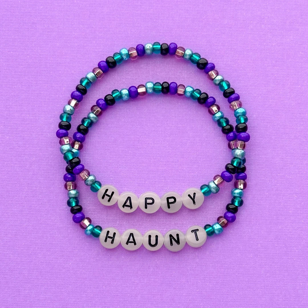 Happy Haunt Bracelet Set, Stretch Bracelets, Haunted Mansion Bracelets - Etsy | Etsy (US)