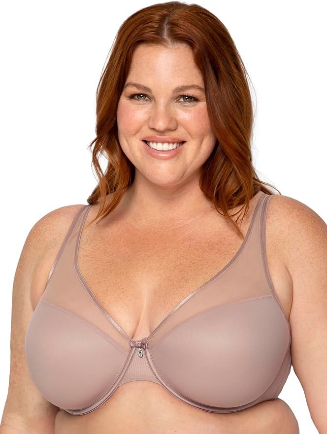 Women's Sexy Sheer Mesh Plus Size Plunge T Shirt Bra | Amazon (US)