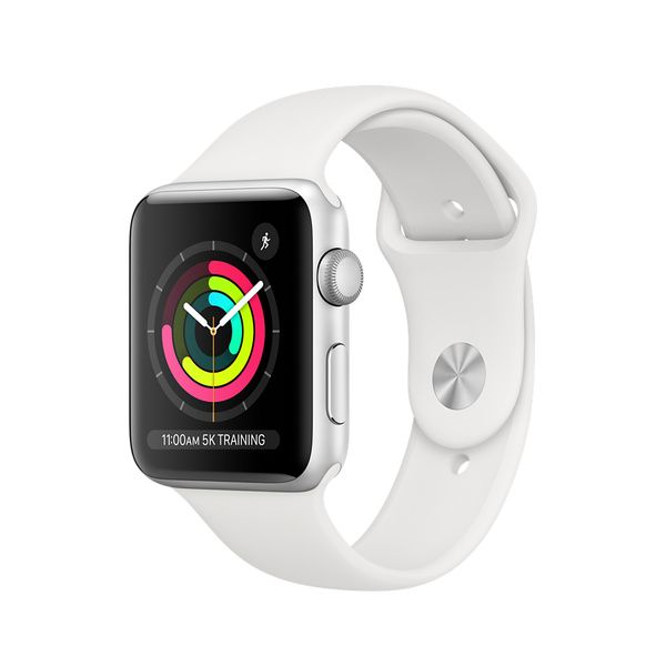 Apple Watch Series 3 GPS, 42mm Silver Aluminum Case with White Sport Band | Apple (US)