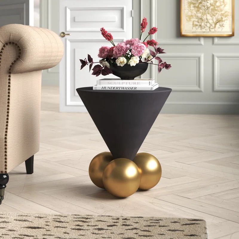 Arguelles 21'' Tall Concrete Abstract End Table | Wayfair North America