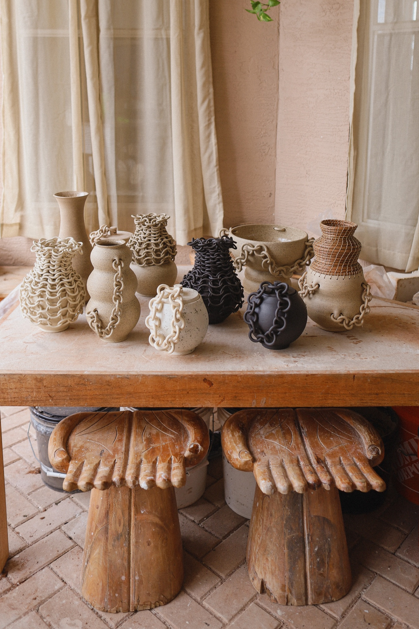 Hand stools in my pottery studio 

#LTKhome