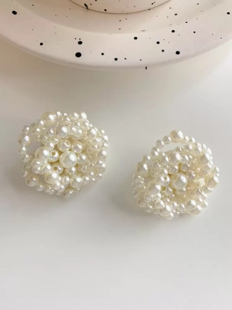 Faux Pearl Woven Earrings | SHEIN