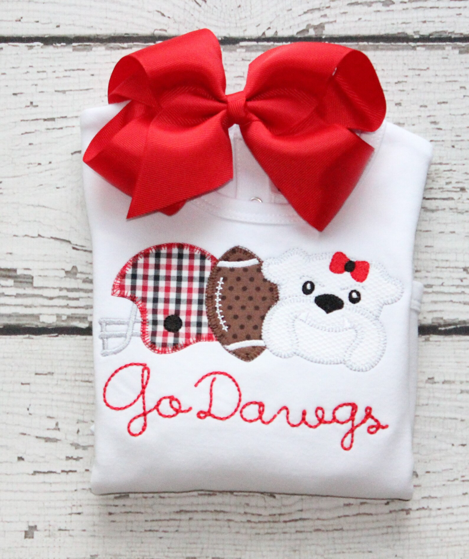 Monogrammed Georgia Shirt, Football Shirt, Football Baby Outfit Monogrammed, Monogrammed Dog Girl... | Etsy (US)