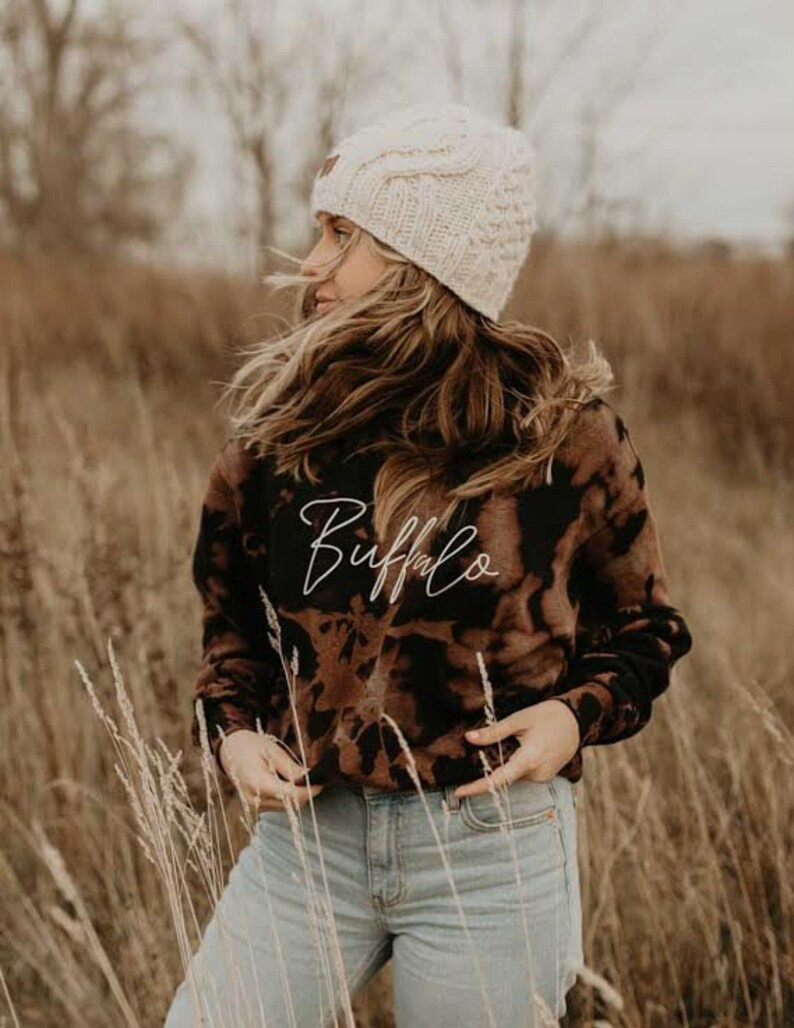 Buffalo bleached crew neck//buffalo shirt//buffalo ny//buffalo gear//bleached sweatshirt//buffalo... | Etsy (US)
