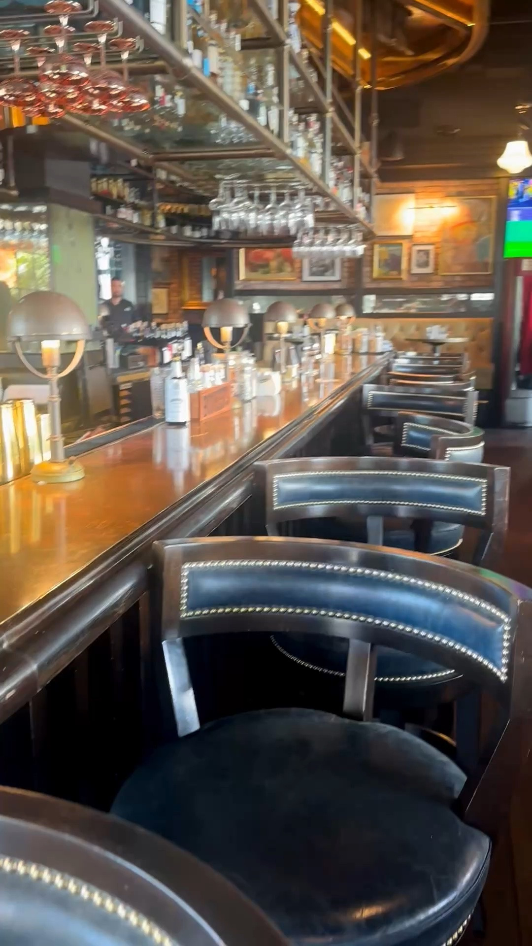 Barstool moment. Black leather, brass details, warm wood, and a classic bar lined with bottles overhead—exactly the kind of space that makes you want to slow down and stay awhile.

A barbecue pork chop and a seat at the bar feels like a simple luxury on a Saturday afternoon. The atmosphere has that timeless clubhouse feel—moody, polished, and comfortable without trying too hard.

#BarstoolMoment #SaturdayMood #BarbecuePorkChop #CocktailHour #RestaurantDesign #InteriorInspiration #HospitalityDesign #BrassDetails #LeatherBarstools #ClassicInteriors #WeekendVibes #DiningOut #DesignInspiration #BarLounge #TimelessStyle

#LTKdayinmylife #LTKHome #LTKTravel