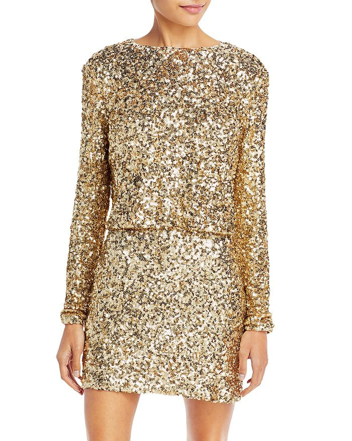 Long Sleeve Sequin Top - 100% Exclusive | Bloomingdale's (US)