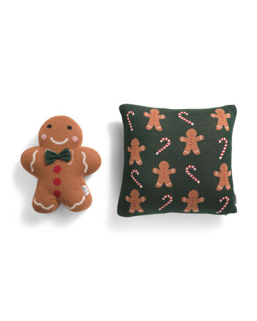 2pk Gingerbreadman Pillow Set | TJ Maxx