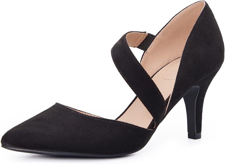 mysoft Women's Pumps Pointed Toe 3 inch Dress Shoes | Amazon (US)