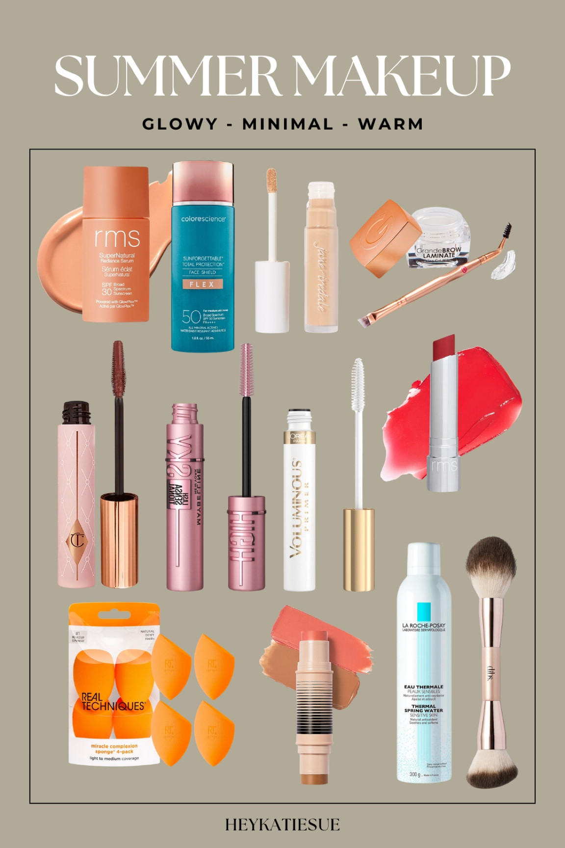 RMS lip balm: darling lane
RMS radiance serum: medium aura
Dibs duo stick: shade 4
Colorscience SPF flex: fair
Jane Iredale concealer: 3W & 5W
Eyeliner: bronze definitionn

#LTKbeauty