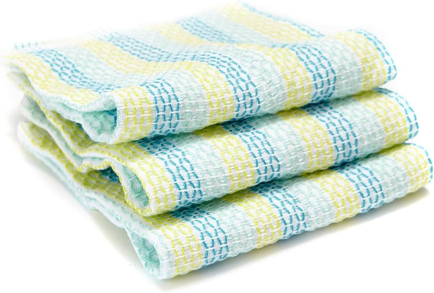 Full Circle Tidy 100% Organic Cotton Dish Cloths, Set of 3, Spring Green | Amazon (US)