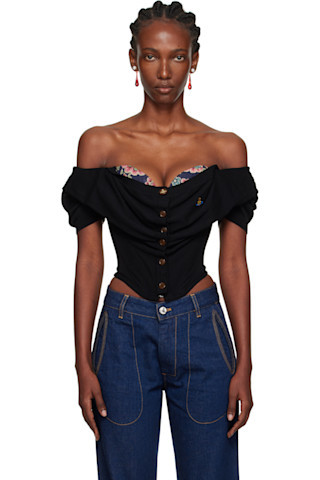 Black Bea Corset Cardigan | SSENSE