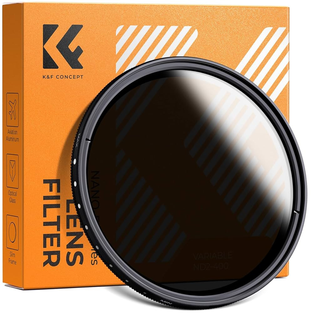 K&F Concept 77mm Variable ND2-ND400 ND Lens Filter (1-9 Stops) for Camera Lens, Adjustable Neutra... | Amazon (US)