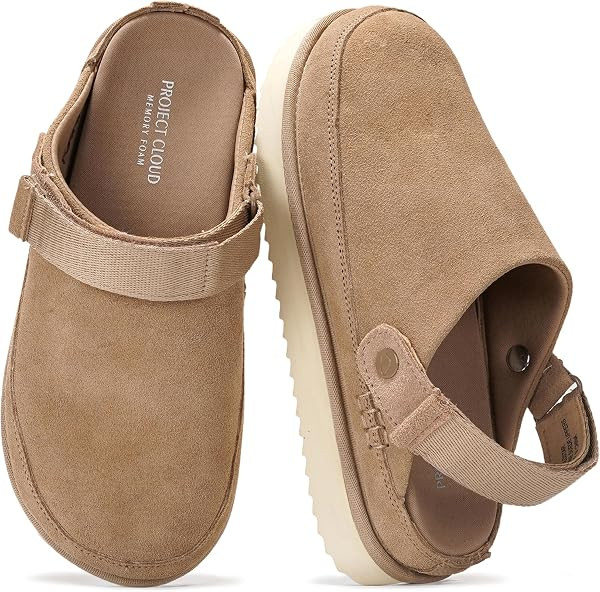 Project Cloud 100% Genuine Leather Platform Mule Clogs for Women (Goldstar) | Amazon (US)