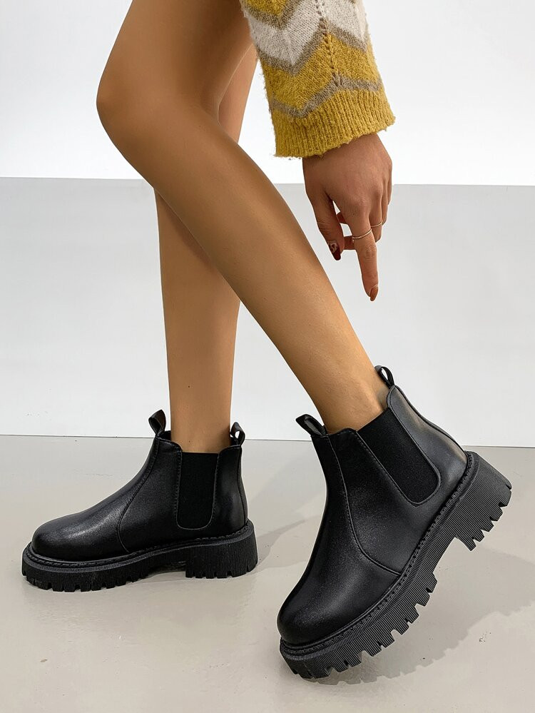 Minimalist Wide Fit Chelsea Boots | SHEIN