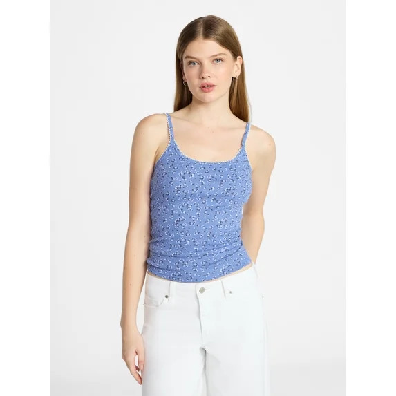No Boundaries Pointelle Tank Top, Women's XXS-XXL | Walmart (US)