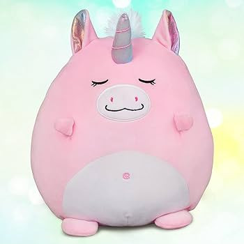 Marsjoy 8" Pink Unicorn Plush Pillow Toy Squishy Stuffed Animal Plushie Pillow Cute Unicorn Hugga... | Amazon (US)
