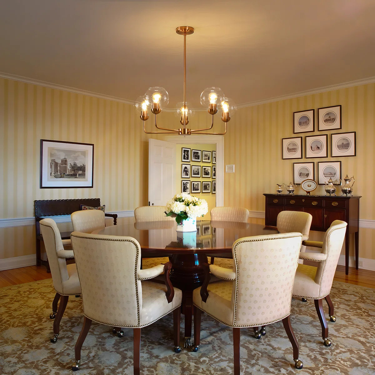 28'' 5 - Light Sputnik Sphere Modern Glass Bubble Chandelier | Wayfair North America