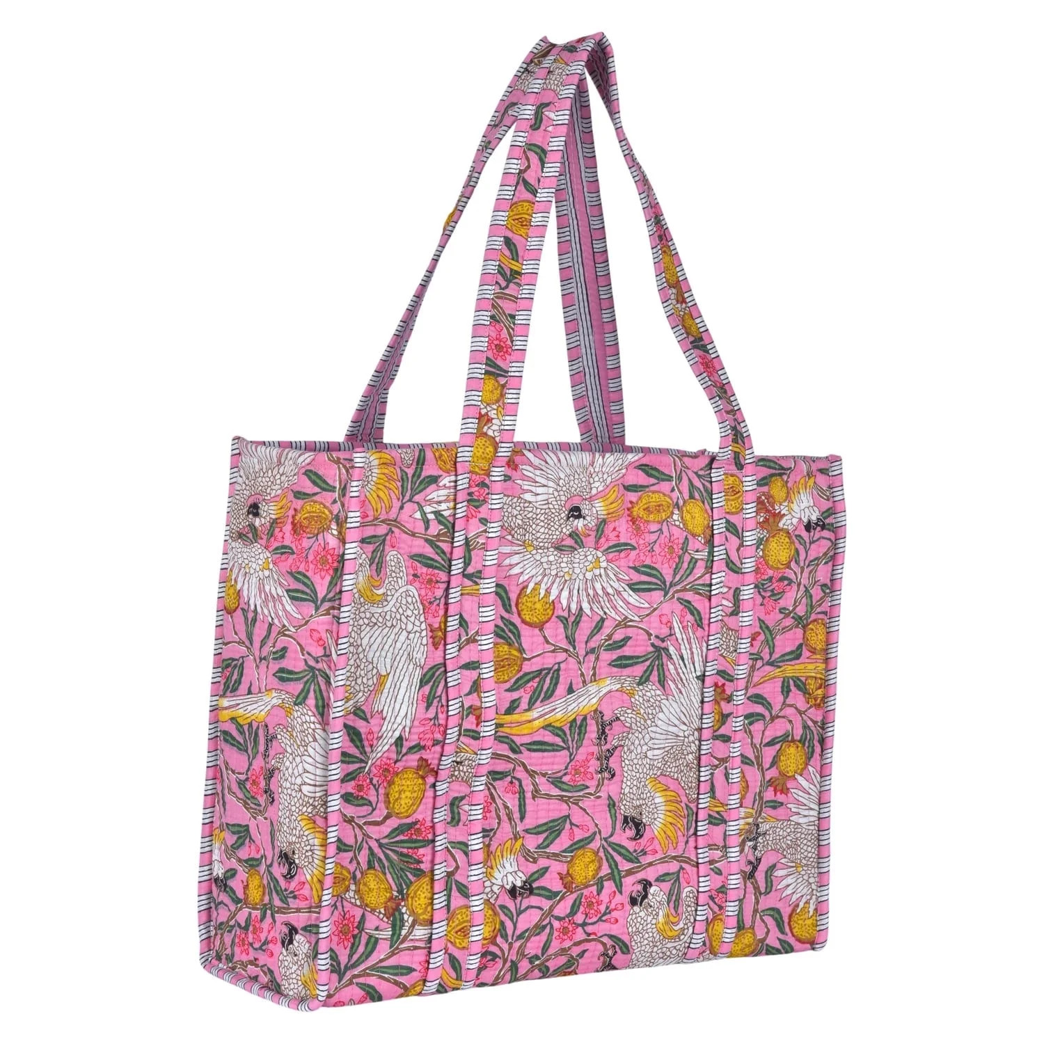 Vivanta Quilted Tote Bag for Women – Large Size Block Print Cotton Shoulder Bag for Shopping Gr... | Walmart (US)