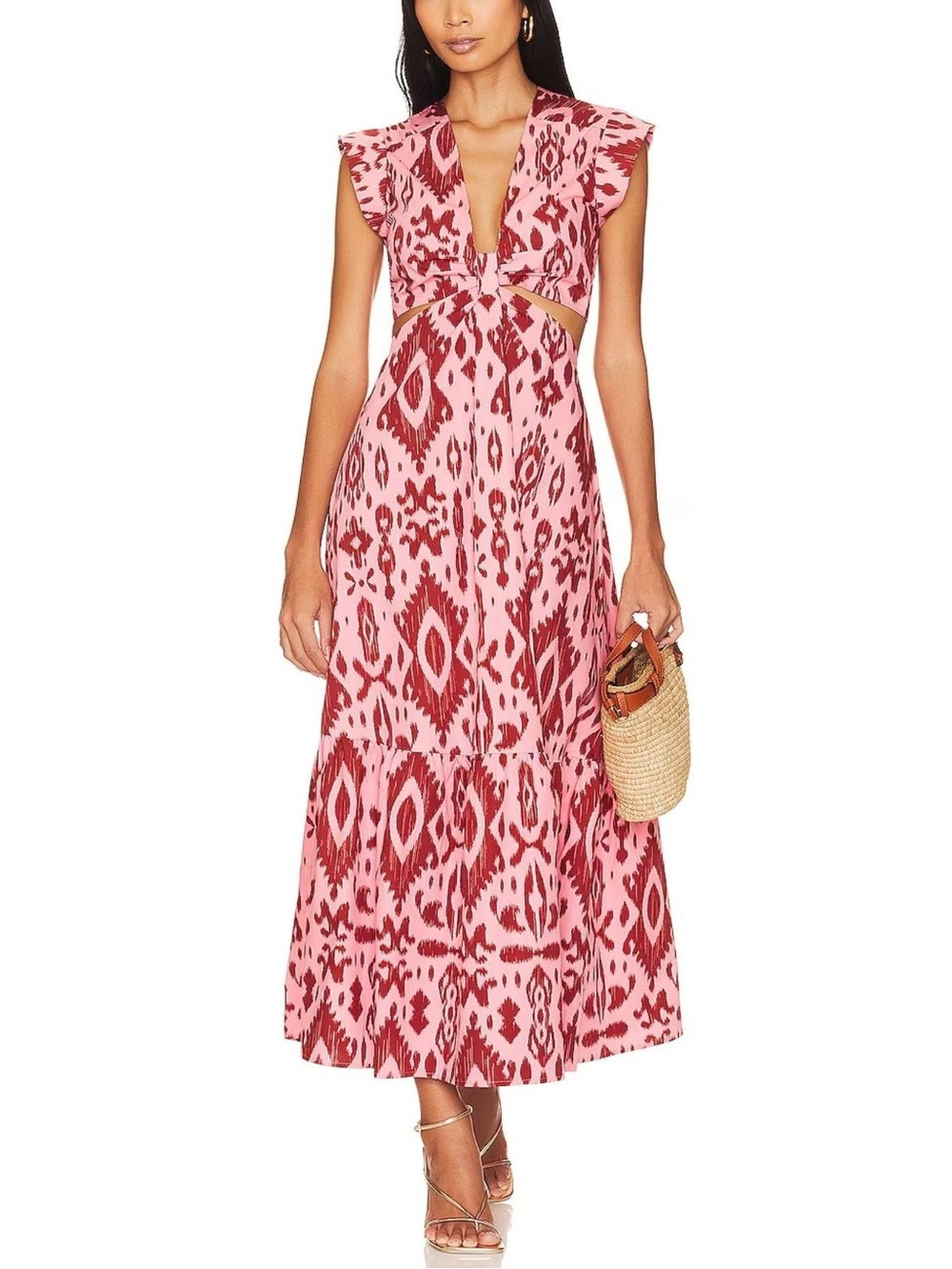 NWT Steve Madden Got Your Batik Dress Burnt Umber White Pink Small | Poshmark