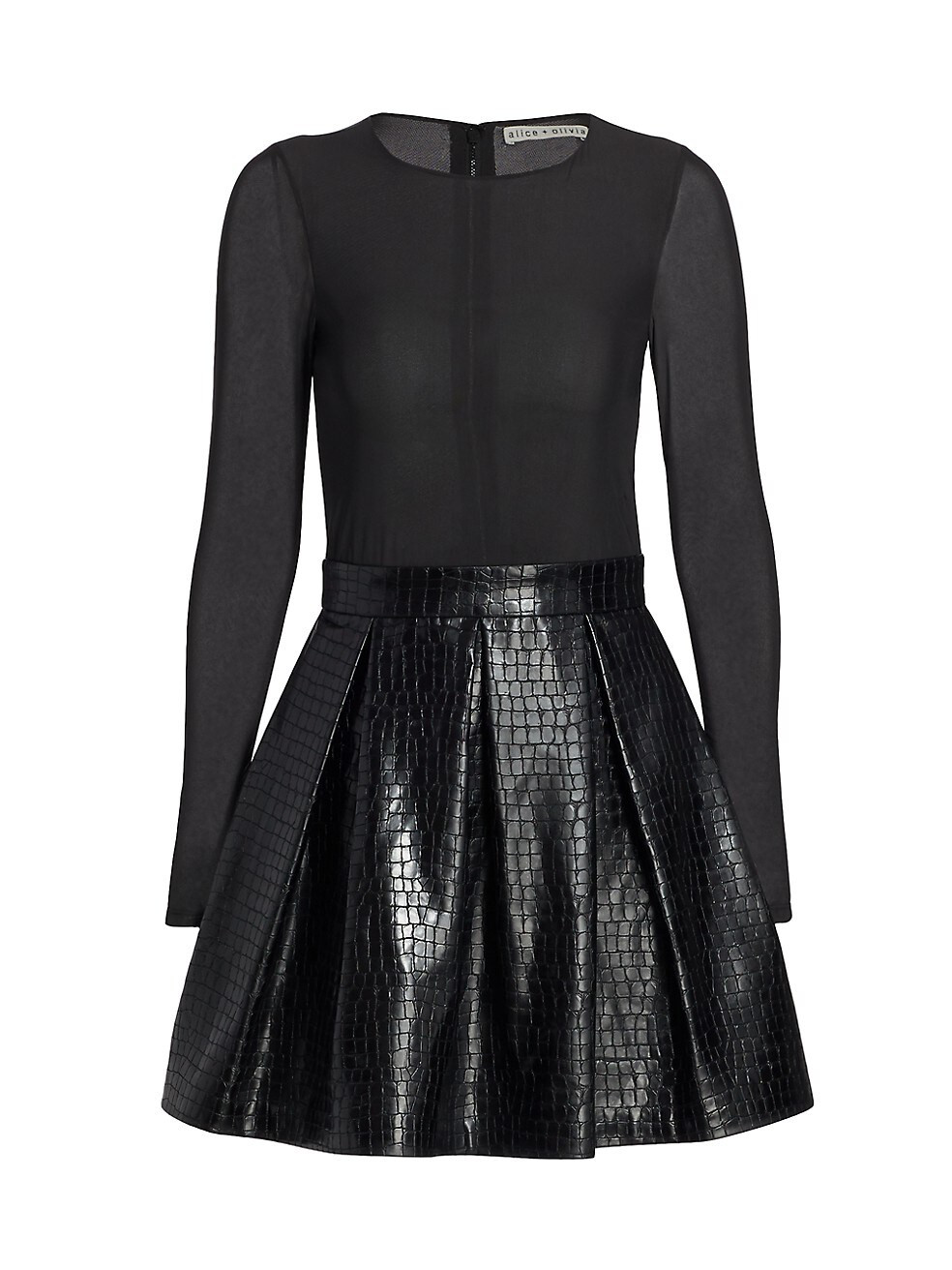Alice + Olivia Chara Vegan Leather Party Dress | Saks Fifth Avenue