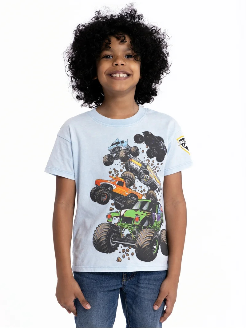 Monster Jam Toddler Short Sleeve Crewneck Tee, Sizes 12M-5T | Walmart (US)