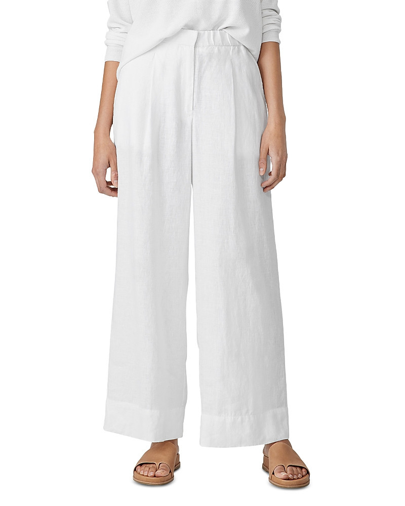 Eileen Fisher Petites Wide Leg Linen Pants | Bloomingdale's (US)