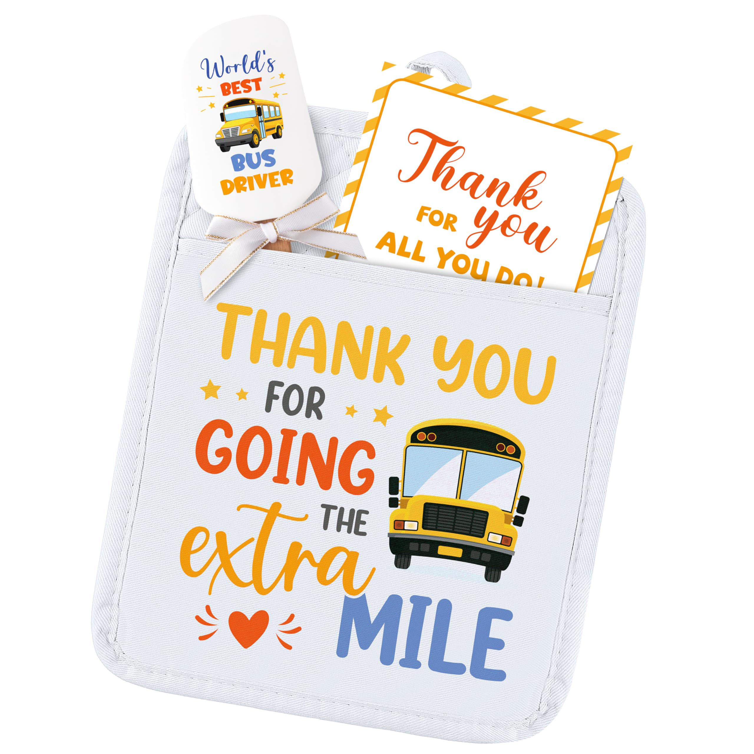 School Bus Driver Appreciation Gift - R HORSE 3Pcs Funny Pot Holder with Silicone Spatula and Gre... | Amazon (US)