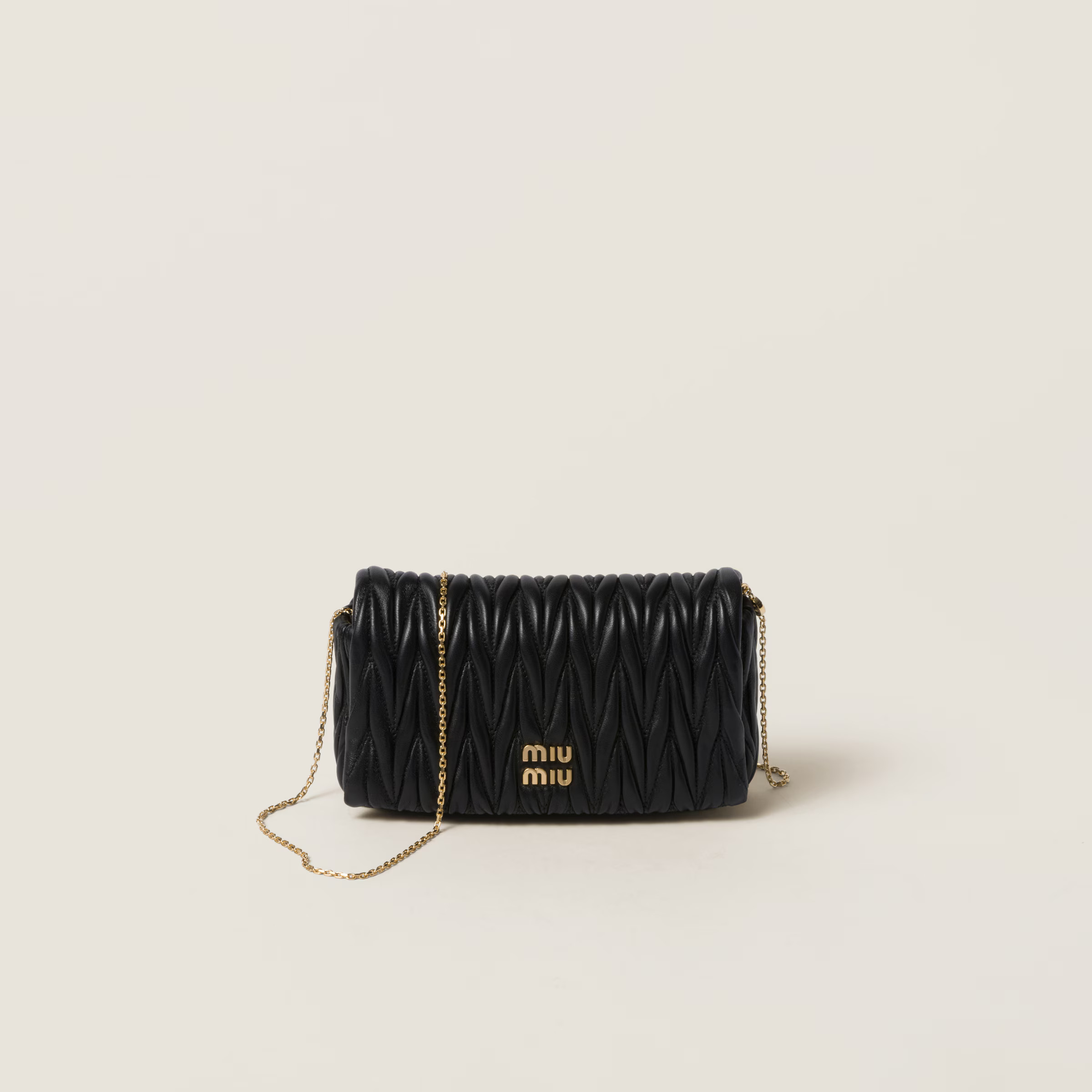 Black Matelassé Nappa Leather Mini-bag | Miu Miu | Miu Miu US