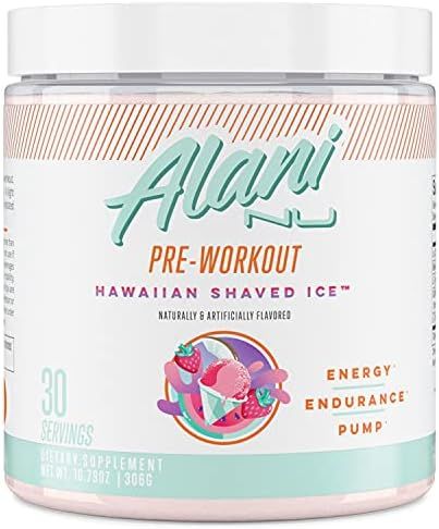 Alani Nu Pre-Workout Supplement Powder for Energy, Endurance, and Pump, Hawaiian Shaved Ice, 30 S... | Amazon (US)