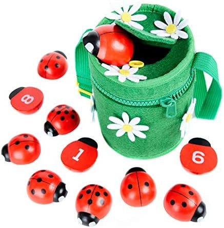 Counting Ladybugs - Montessori Counting Toys for Toddlers - Wooden Educational Learning Toy for G... | Amazon (US)