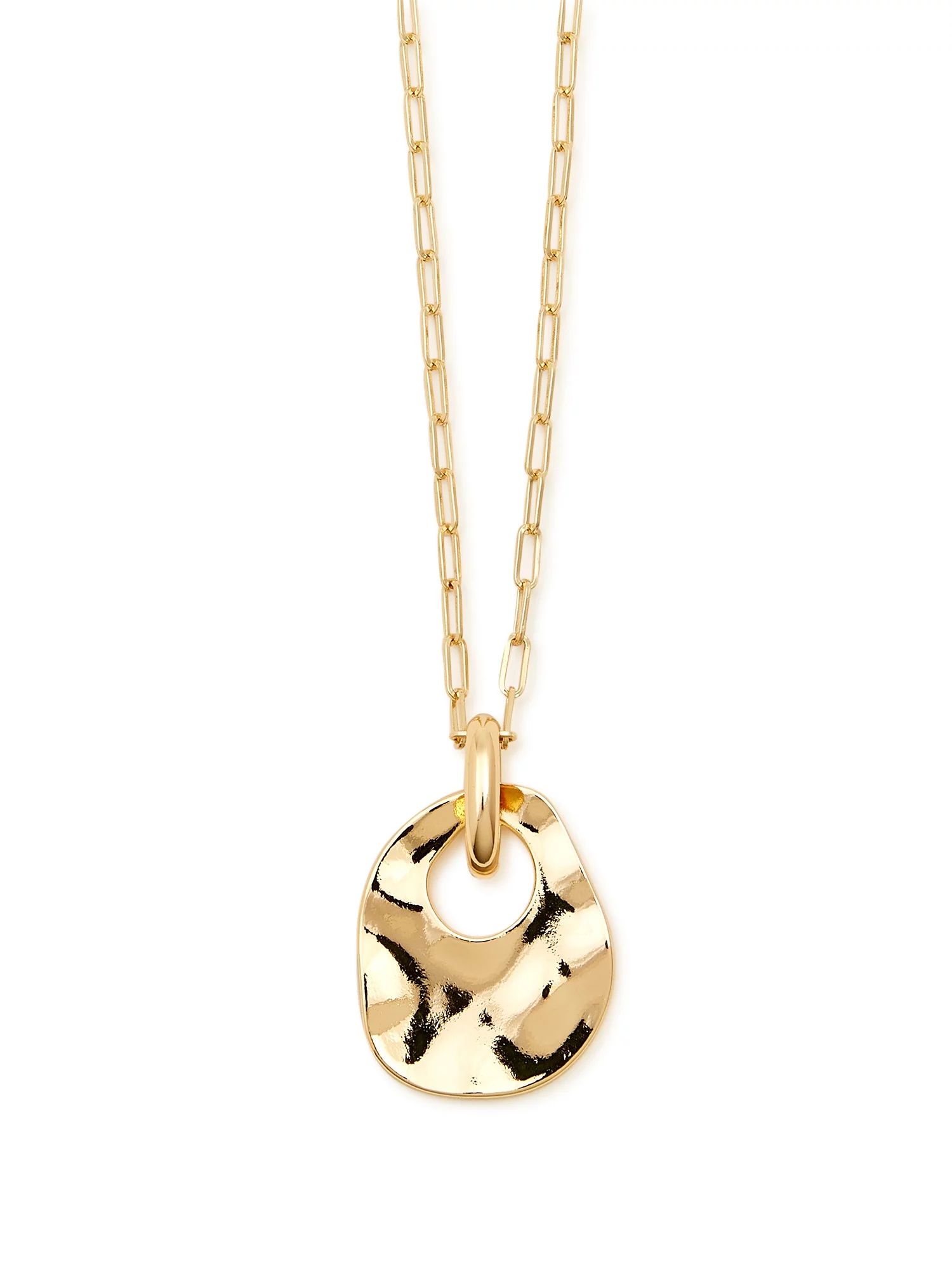 Time And Tru Women's Circle Pendant Necklace - Walmart.com | Walmart (US)