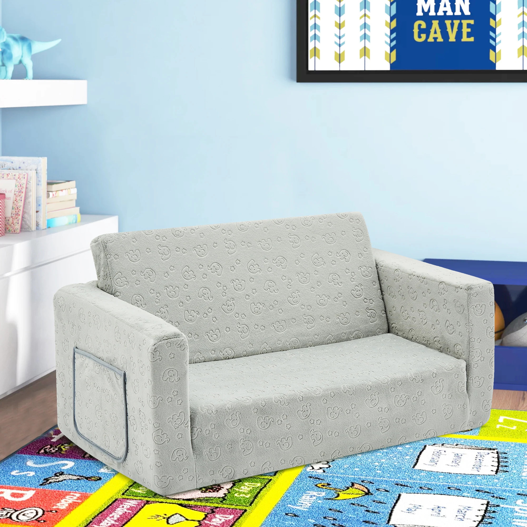 Kids Fold Out Couch 2-in-1 Children Convertible Sofa to Lounger | Bed Bath & Beyond