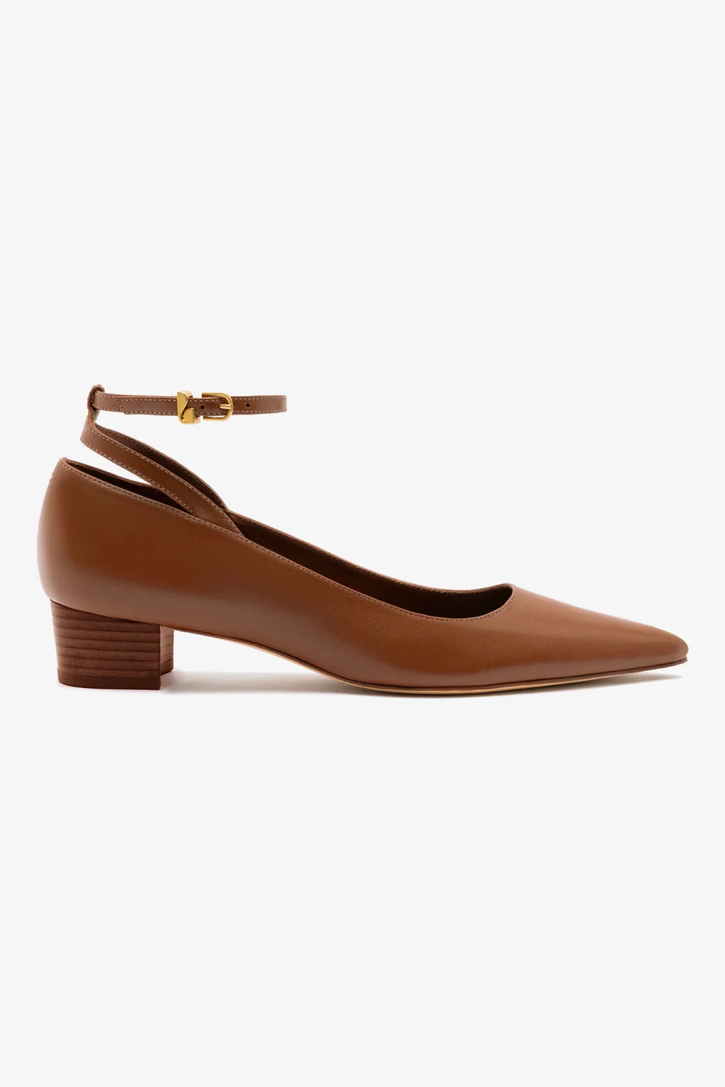 Larroudé x CPPXO Low Pump In Caramel Leather | Larroude