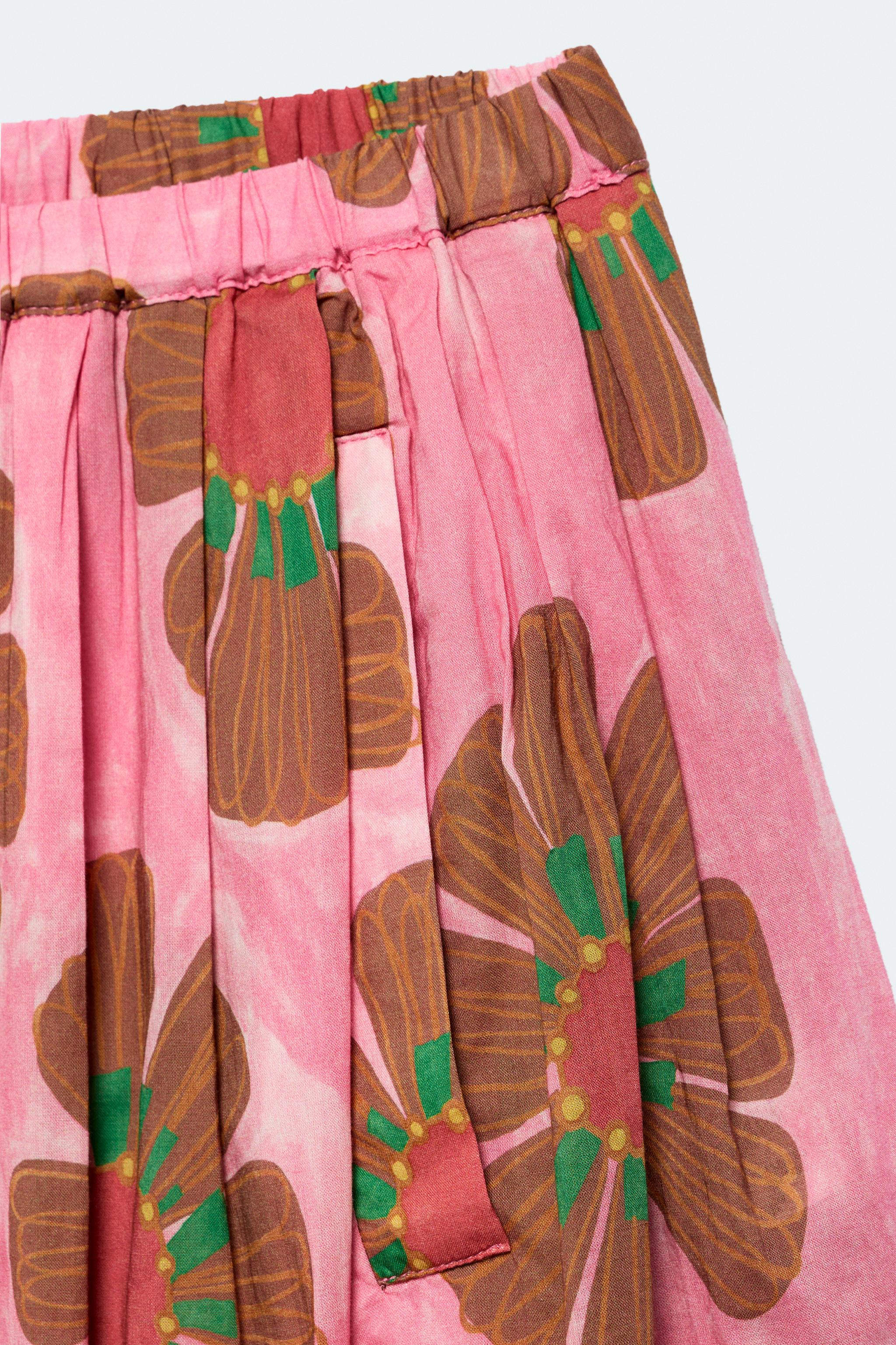 6-14 YEARS/ LIMITED EDITION FLORAL PRINT MIDI SKIRT | Zara US
