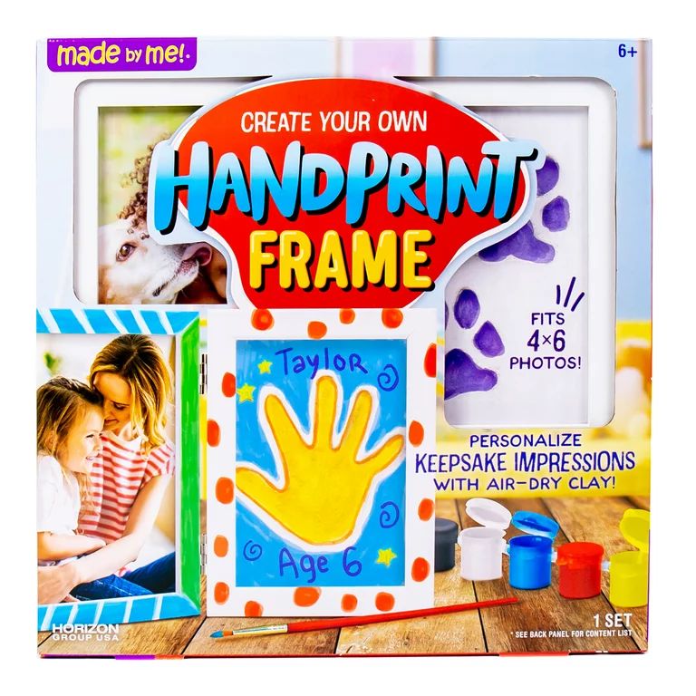 Made By Me Create Your Own Handprint Frame Craft Kit, Incudes Air-Dry Clay - Walmart.com | Walmart (US)