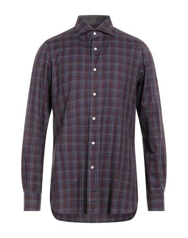 Isaia Man Shirt Plum Size 15 ½ Cotton | YOOX (US)