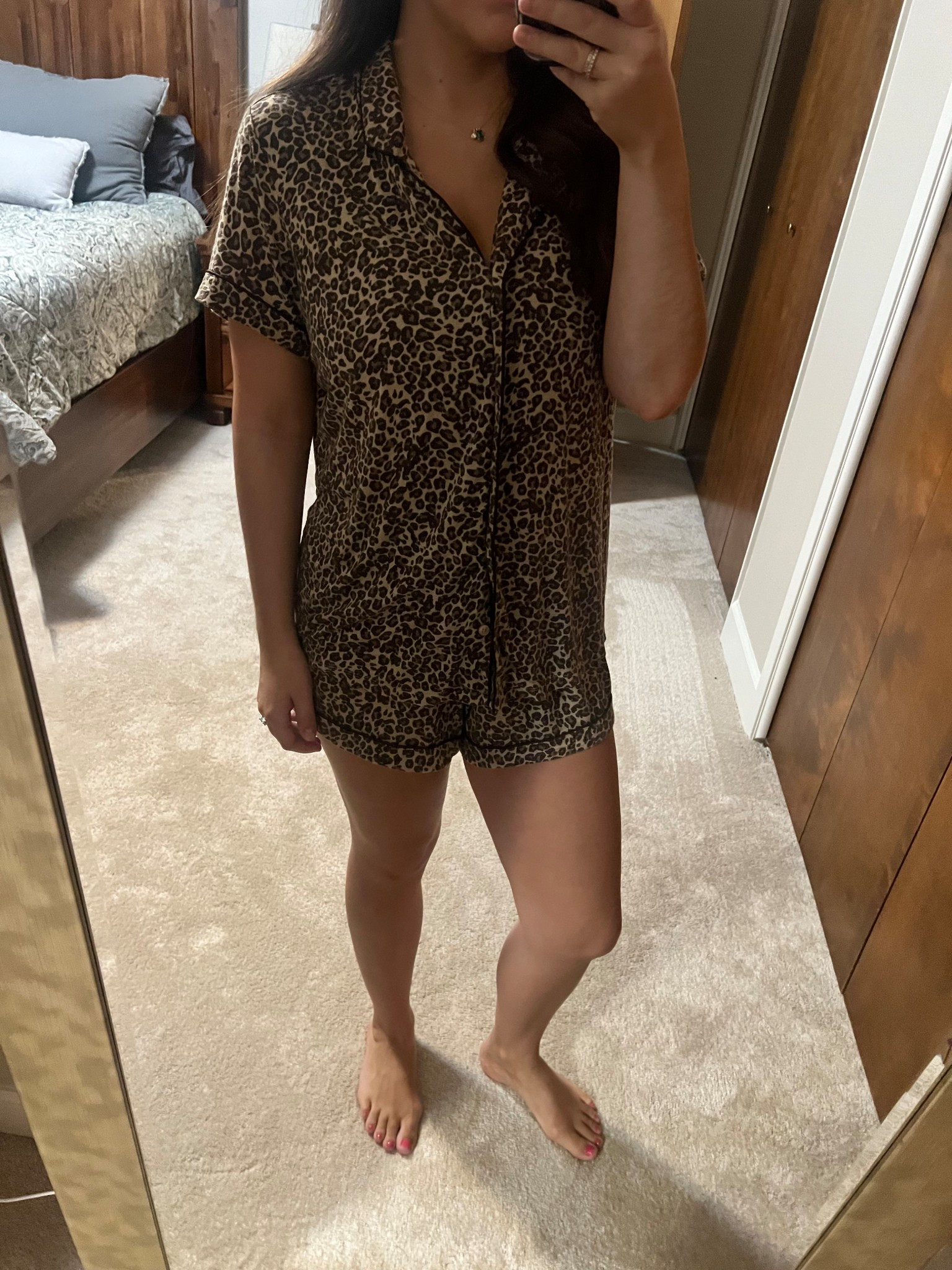 I’ll forever be a matching PJ girl🐆 #postpartum #nursingfriendly #cozy #pjs #pajamas 

#LTKFindsUnder100 #LTKSaleAlert #LTKFindsUnder50