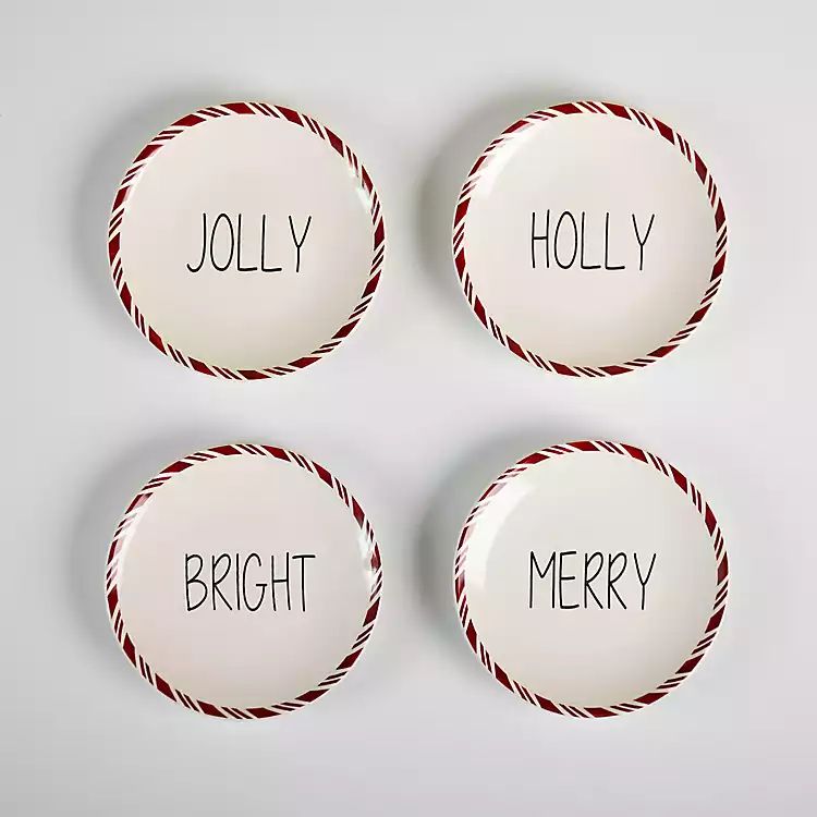 New! Merry & Bright Appetizer Plates, Set of 4 | Kirkland's Home