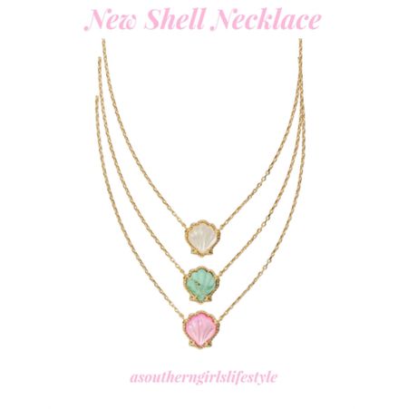 Oh so pretty! I love beach jewelry in the Summer! 

New Limited Edition Kendra Scott Gold Shell Necklace in Ivory Mother of Pearl, Sea Green Chrysocolla & Blush Mother of Pearl

Linked the pretty matching earrings & ring

#LTKSeasonal #LTKStyleTip #LTKFindsUnder100