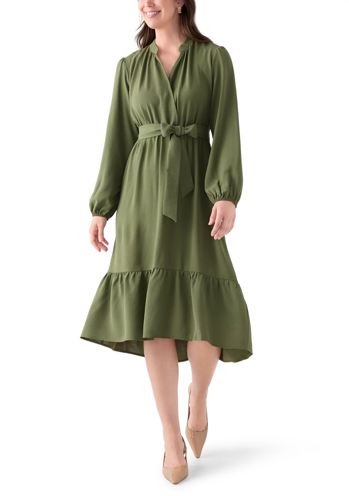 Women's Long Sleeve Airflow Midi Dress | Belk